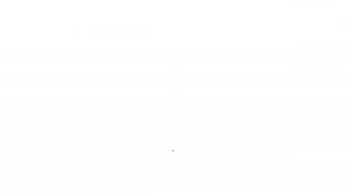 Siyah çizgi saat simgesi beyaz arkaplanda izole edildi. Zaman sembolü. 4K Video hareketli grafik canlandırması