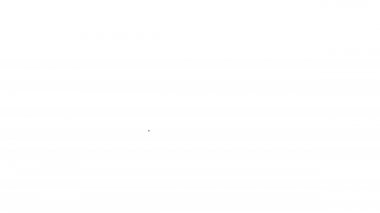 Siyah çizgi trafik levhası. Beyaz arkaplanda sinyal simgesi izole edildi. İşaretçi sembolü. İzole sokak bilgi levhası. Yön tabelası. 4K Video hareketli grafik canlandırması