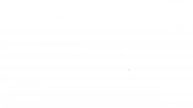 Siyah çizgi kulaklık simgesi beyaz arkaplanda izole edildi. Müşteri hizmetleri, yardım hattı, çağrı merkezi, faq, bakım. 4K Video hareketli grafik canlandırması