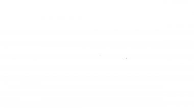 Siyah çizgi çevrimiçi video simgesi beyaz arkaplanda izole edildi. Akıllı telefon ve üzerinde oyun işareti olan film şeridi. 4K Video hareketli grafik canlandırması