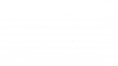 Siyah çizgi sinema koltuğu simgesi beyaz arkaplanda izole edildi. 4K Video hareketli grafik canlandırması