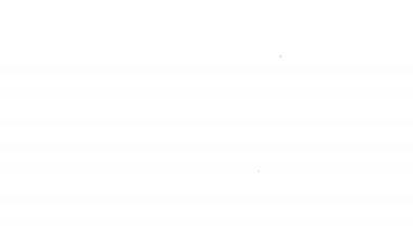 Siyah çizgi Akıllı TV simgesi beyaz arkaplanda izole edildi. Televizyon tabelası. 4K Video hareketli grafik canlandırması