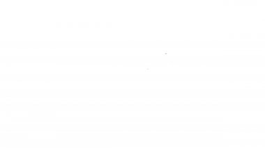 Beyaz arka planda siyah çizgili lüks bir limuzin ve halı ikonu var. Dünya prömiyeri ünlüleri ve konuk posterleri için. 4K Video hareketli grafik canlandırması