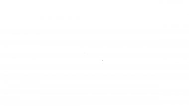 Beyaz arkaplanda siyah çizgi anahtar simgesi izole edildi. 4K Video hareketli grafik canlandırması