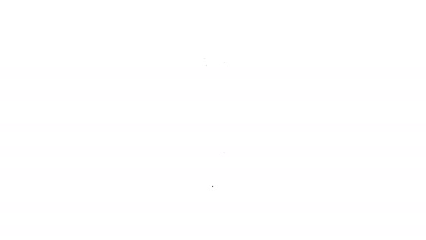 Linea nera Icona sartoriale isolata su sfondo bianco. Animazione grafica 4K Video motion — Video Stock
