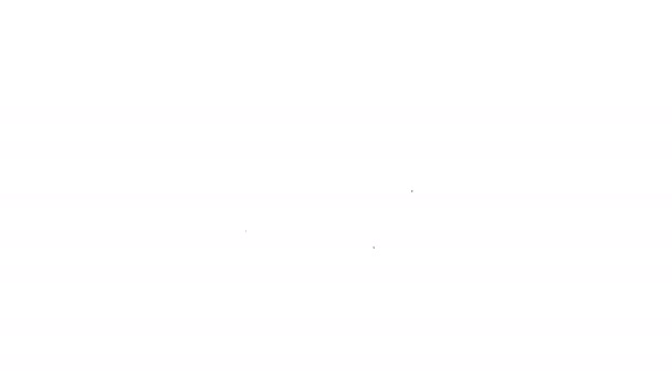 Schwarze Linie Hand für die Suche ein Volk Symbol isoliert auf weißem Hintergrund. Rekrutierungs- oder Auswahlkonzept. Suche nach Mitarbeitern und Arbeit. 4K Video Motion Grafik Animation — Stockvideo