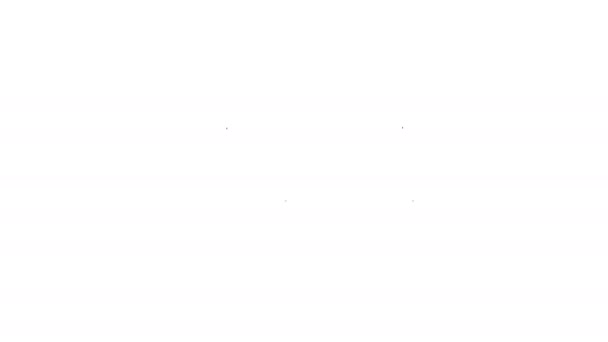 Schwarze Linie Stapelt Papiergeld Cash-Symbol isoliert auf weißem Hintergrund. Geldscheine stapeln sich. Bill Währung. 4K Video Motion Grafik Animation — Stockvideo