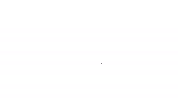 Schwarze Linie Sicheres Kombinationsschloss-Symbol isoliert auf weißem Hintergrund. Kombination Vorhängeschloss. Sicherheit, Schutz, Passwort, Privatsphäre. 4K Video Motion Grafik Animation — Stockvideo