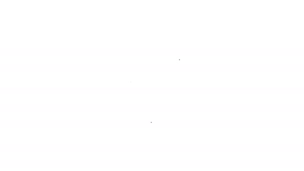 Černá čára Kovové plechy pro odlévání klíčů ikona izolované na bílém pozadí. Sada pro sériovou výrobu a padělání klíčů. Grafická animace pohybu videa 4K — Stock video