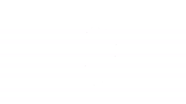 Schwarze Linie Gebrochenes oder geknacktes Schloss-Symbol auf weißem Hintergrund. Zeichen freischalten. 4K Video Motion Grafik Animation — Stockvideo