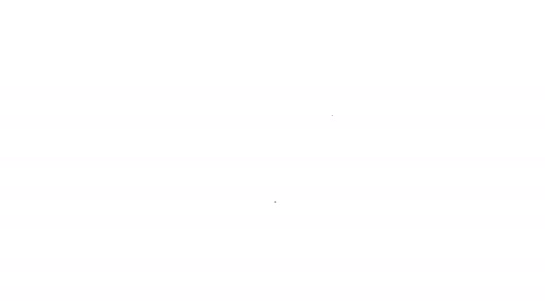 Czarna ikona Blokada izolowana na białym tle. Znak kłódki. Bezpieczeństwo, ochrona, koncepcja prywatności. 4K Animacja graficzna ruchu wideo — Wideo stockowe