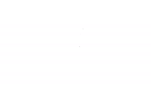Línea negra Icono clave aislado sobre fondo blanco. Animación gráfica de vídeo 4K — Vídeos de Stock