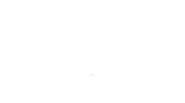 Siyah çizgi zaman yönetim simgesi beyaz arkaplanda izole edildi. Saat ve vites tabelası. Üretkenlik sembolü. 4K Video hareketli grafik canlandırması