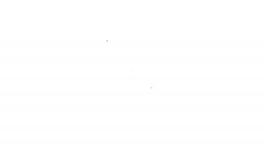 Siyah çizgi Tarayıcı ayarı simgesi beyaz arkaplanda izole edildi. Ayarlama, servis, bakım, onarım, onarım. 4K Video hareketli grafik canlandırması