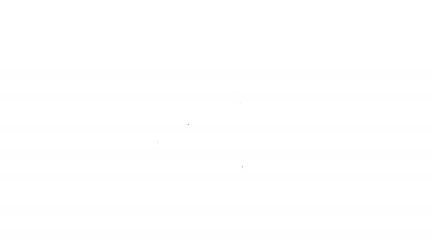 Linha preta Ícone de informações isolado no fundo branco. Animação gráfica em movimento de vídeo 4K — Vídeo de Stock