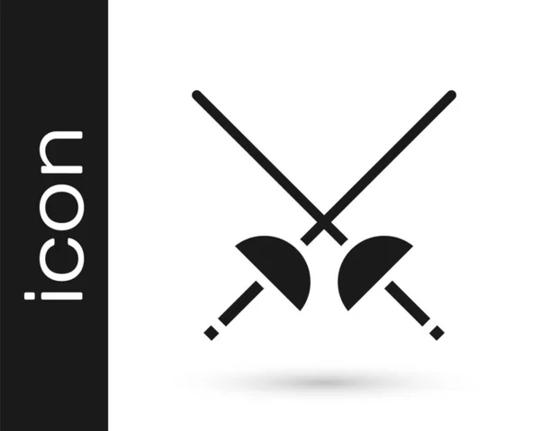 Graues Fecht Symbol Isoliert Auf Weißem Hintergrund Sportgeräte Vektorillustration — Stockvektor