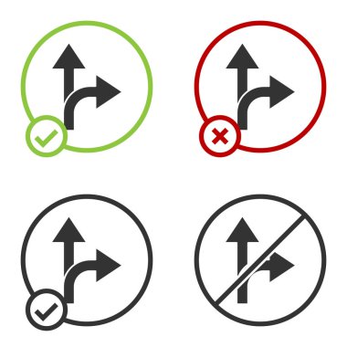 Siyah Yol trafik tabelası. Beyaz arkaplanda sinyal simgesi izole edildi. İşaretçi sembolü. İzole sokak bilgi levhası. Yön tabelası. Çember düğmesi. Vektör İllüstrasyonu
