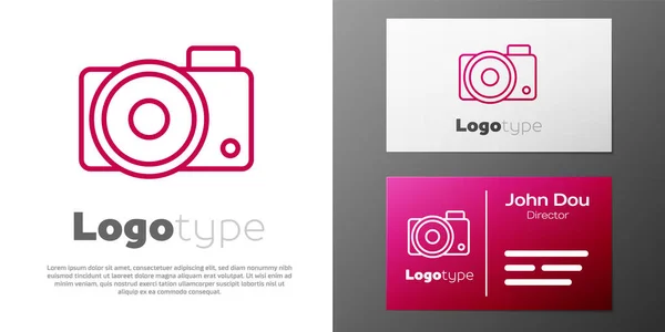 Logotyp Zeile Fotokamera Symbol Isoliert Auf Weißem Hintergrund Ikone Der — Stockvektor