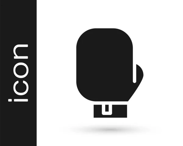 Γκρι Boxing Γάντι Εικονίδιο Απομονώνονται Λευκό Φόντο Εικονογράφηση Διανύσματος — Διανυσματικό Αρχείο