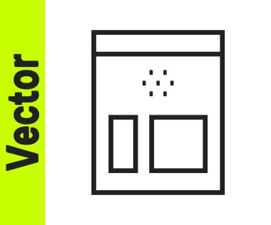 Beyaz arkaplanda siyah çizgi halinde kahve çekirdeği ikonu var. Vektör İllüstrasyonu