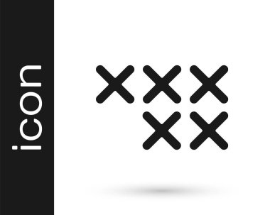 Gri işlemeli halka simgesi beyaz arkaplanda izole edildi. Nakış için iplik ve iğne. Vektör İllüstrasyonu