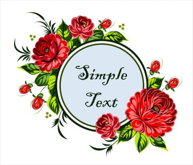 Lüks, yemyeşil çiçekler, kartpostal, etiket