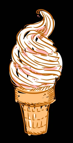 开胃冰淇淋 写意画 — 图库矢量图片