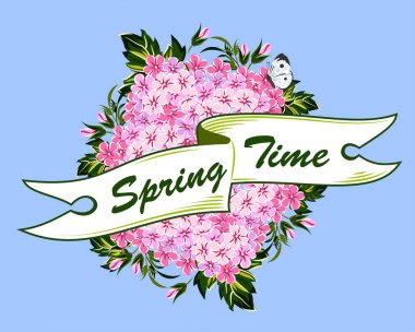 Lüks, yemyeşil çiçekler, kartpostal, etiket