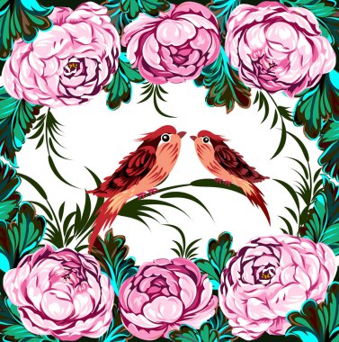 kiraz çiçekleri bir dal üzerinde oturan kuş