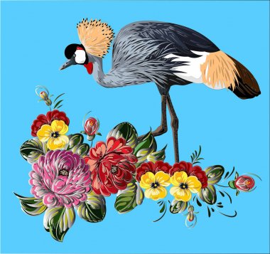 Vinç kır çiçekleri çalılıkları içinde taç