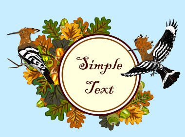 İbibik meşe dalları ile