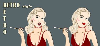 Kız onun elinde bir puro ile