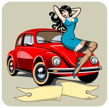 Kadın bacaklar çorap ve yüksek topuklu ayakkabılar. PIN tarzında