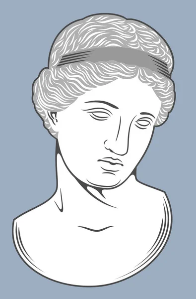 Busto Marmo Della Dea Greca — Vettoriale Stock