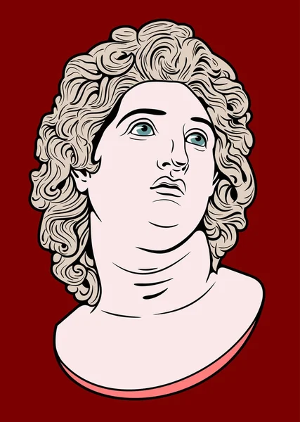 Buste Marbre Déesse Grecque — Image vectorielle
