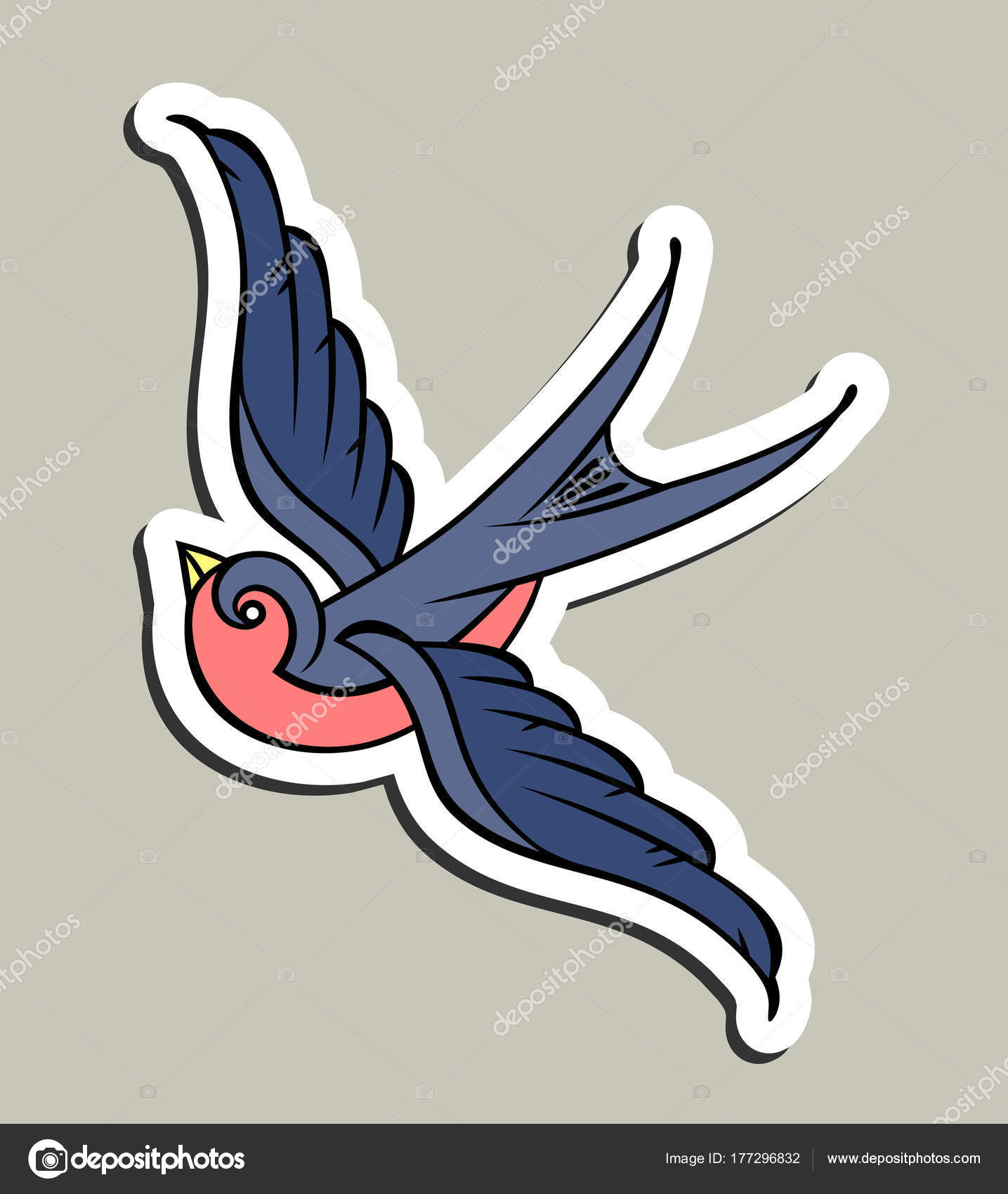 Tattoo Pajaros Old School Golondrinas Estilo Tatuaje Old School