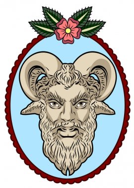 Portrait of the god Pan (Faun) vector Portrait of the god Pan (Faun) vector