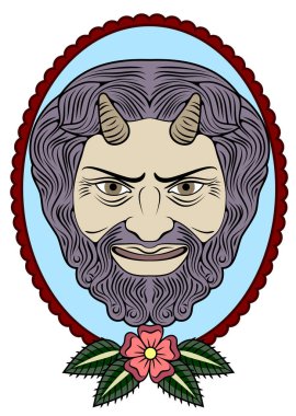 Portrait of the god Pan (Faun) vector Portrait of the god Pan (Faun) vector