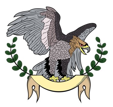 Eski okul dövme tarzı bir kartal resimleri