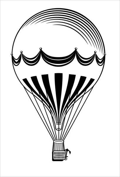 Ancient Balloon Engraving Old Tattoo — Stock Vector