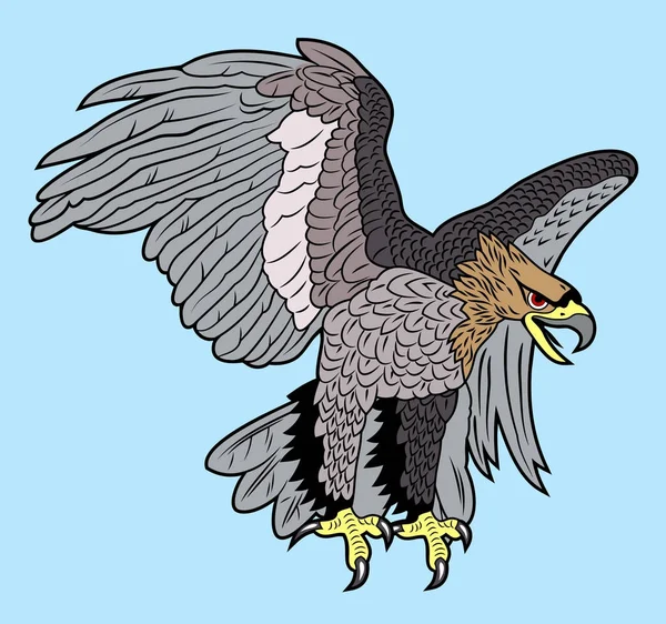 一只老鹰在旧学校纹身风格中的形象 — 图库矢量图片