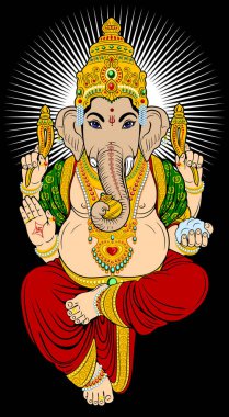 Hint Tanrı Ganesha portresi