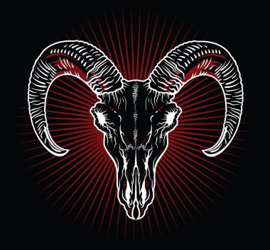 Kafatası boynuzlu bir RAM