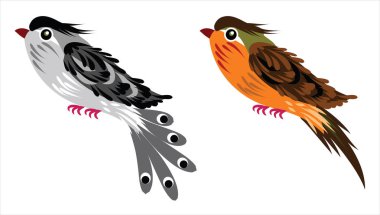 A set of images of birds clipart