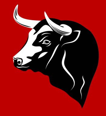 Boynuzlu bull portresi