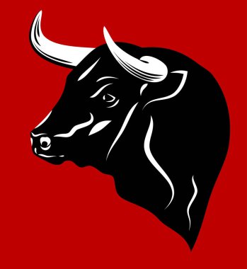 Boynuzlu bull portresi