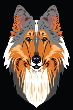 Bir çoban köpeği kömür ocağı portresi