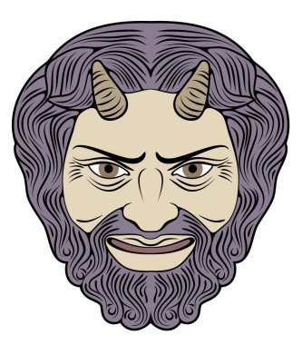 Portrait of the god Pan (Faun) vector Portrait of the god Pan (Faun) vector