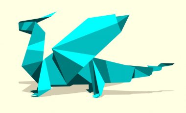 Dragon, basit soyut resim 