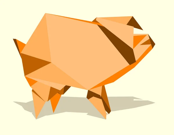 Świnia Prosty Obraz Abstrakcja — Wektor stockowy